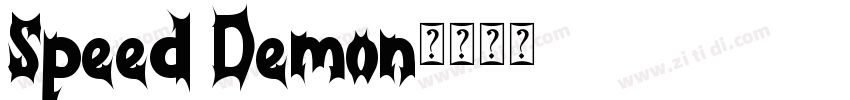 Speed Demon字体转换